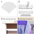 Purple Tutu Tablecloth Mermaid Party Table Skirt for Rectangle Round Tables 1st Birthday Party Baby Shower Ruffled Chiffon Table Decorations - Image 5