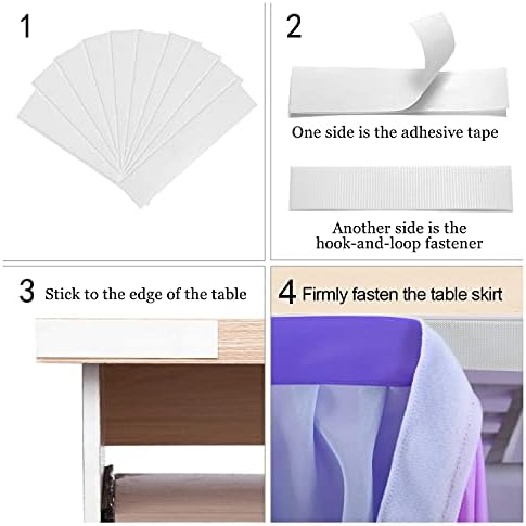 Purple Tutu Tablecloth Mermaid Party Table Skirt for Rectangle Round Tables 1st Birthday Party Baby Shower Ruffled Chiffon Table Decorations - Image 5