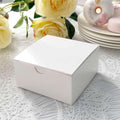 Efavormart 100 Pack 4"x4"x2" White Cake Favor Boxes, Versatile Sturdy Cardstock Candy Treat Gift Boxes for DIY Wedding and Event Decor by efavormart