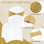 MDS Pack of 150 Spandex Chair Sashes Without Slider Buckles – Gold - Image 3