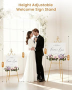 53.9" Gold Easel Stand for Sign, Display Easel for Wedding Sign, Poster - Image 2