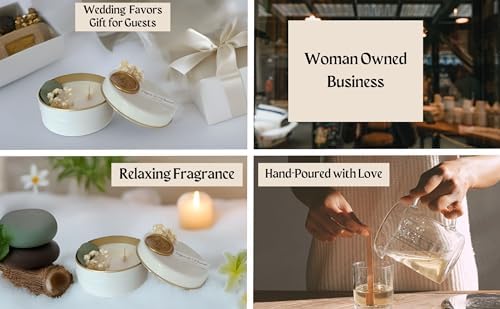 Luxury Mini Scented Candles with Bouquets – Wedding Candle Favors, Bridal Shower Favors, Party Favors for Adults, Personalized Birthday Favors, Elegant Hand-Poured Soy Candles (60 PCS, NO Gift Box) - Image 6