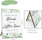 132 Pcs Baby Shower Game Blocks to Decorate, Includes 56 Stencils 50 Wooden Blocks 24 Acrylic Markers 1 Storage Box - Plain Wooden Blocks Great for Baby Shower Activities for Guests - Image 4