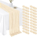 20 Pack Ivory 17 x 108 Inch Cheesecloth Table Runner - Boho Gauze Sheer Fabric for Wedding Baby Shower Party Home Decor by Unknown