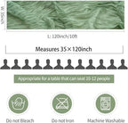 12 Pack Sage Green Cheesecloth Table Runner 35x120 Inch, 10Ft Boho Sheer Gauze Table Runner Cheese Cloth Runner for Wedding Baby Shower Birthday Home Decor Garden Farmhouse - Image 6