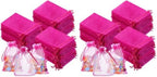 Woanger 500 Pcs Hot Pink Organza Bags Bulk 4 x 6 Inch Small Drawstring Mesh Gift Bags Sheer Jewelry Pouches Sachet Candy Pouch for Wedding Favor Holiday Festival Birthday Party Shower (Pack of 2) by Woanger