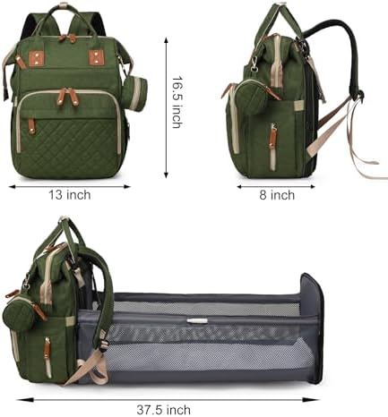 Diaper Bag with Changing Station, Baby Backpack with Foldable Changing Pad - Image 5