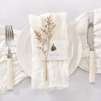 Cheesecloth Napkins Iovry White Cloth Napkins Bulk,Set of 50 - Image 4