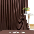 30ft x 10ft Brown Backdrop Curtain for Parties Wedding Brown Wrinkle Free Backdrop Drapes Panels for Baby Shower Gender Reveal Birthday Photo Photography Polyester Fabric Background Decoration - Image 6