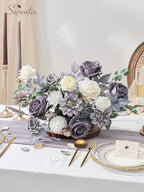 Serwalin Artificial Flowers Grey Silk Flowers for Wedding Decor - Image 4