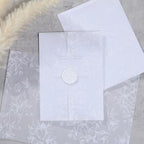 UNIQOOO 100 Pack White Grace Bloom Vellum Jackets for 5x7 Invitations, 115GSM Pre-Folded Vellum Paper, for Wedding Invitations Wraps, Vintage Theme Wedding & Events - Image 4