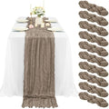10 Pack Cheesecloth Table Runner 35 x 120 Inch, Nude by REWOMC