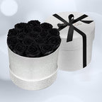 Prifroti 17 Black Flowers in Glitter Box, Birthday Gifts for Women, Preserved Flowers, Mothers Day Roses Gift for Mom - Image 5