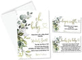 All Ewired Up Personalized Oh Baby Greenery Eucalyptus Shower Invitations and Envelopes, Diaper Raffle Cards, Books for Baby Inserts, Sage in Bloom, Gender Neutral by AllEwiredUp