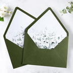 PONATIA 50PCS A7 Euro Flap Envelopes, 5x7 Olive Green Liner Envelope - Image 6