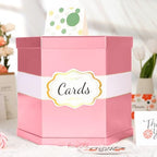 ROSEGLD Pink Card Box, Card Receiving Box with Ribbon 14x12x12 Inches - Image 4