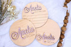 Personalized Birth Announcement, 3D Stat, Footprint & Name Plaque, Newborn Sign for Hospital, Pregnancy Photo Prop, Gender Reveal (Stat + Footprint + Name Sign) - Image 3