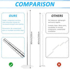 Balloon Column Stand Set of 6, 6.8ft Height Adjustable Balloon Tower Pillar with Base Telescopic 2-in-1 Stainless Steel Balloon Tower Holder for Baby Shower Wedding Birthday Party Decorations - Image 4