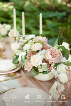 Ling's moment Fake Flowers Box, Dusty Rose & Pale Peach Grand Combo - Image 2