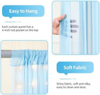 10x10ft Blue Tulle Backdrop Curtains with Lights String for Parties, Wrinkle Free Sheer Curtain Wedding Photo Backdop Drapes for Baby Shower Birthday Party Ceremony Photography Home Decorations - Image 2