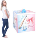 AmazingSpark 28in Giant Gender Reveal Gift Box Kit, Baseballs or Bows by Unknown