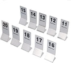 Stainless Steel Double Sided Digital Sign SEAT Card 11 to 20 Number Table Number Cards Ideal Wedding Birthday Graduation Baby Shower Engagement Party Decorations by Unknown