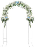 Wedding Arch Backdrop Stand Set, 7.2FT Multi-Functional Metal Arch Backdrop Stand Balloon Arch Frame for Party Wedding Ceremony Baby Shower Birthday Floral Balloon Decration, White by YUYANSHOP