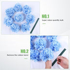 AVIVIHO 65pcs Blue Hydrangea Artificial Flowers Bulk Fake Flowers - Image 5