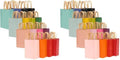 qiqee 64-Packs Paper Bags with Handles Bulk 7.6"x4.75"x10.5" Medium Gift Bags 16 Different Senior Color Bags Multiple Uses（Medium Size） by Qiqee