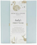 Duncan & Stone Baby Book First Year Memory Keepsake, Linen, Sky Blue by DuncanStonePaperCo