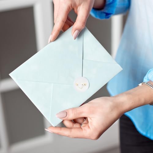 Qilery 200 Pcs Baby's Breath Wax Seal Stickers, Dry Floral Envelope Stamp - Image 4