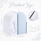 Wenqik Arched Acrylic Wedding Card Box with Blue Writable Standee - Image 2