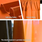 10 x 7 Feet Orange Backdrop Curtain for Partie, Background Curtains for Photoshoot, Birthday, Wedding, Halloween, Thanksgiving, Christmas Day, New Year Party Decorations 5Ft x 7Ft, 2 Panels - Image 3