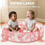 7-in-1 XL Large Baby Play Gym Mat, Tummy Time Mat, Baby Gym & Ball Pit, Baby Activity Mat with Milestone Cards & 6 Detachable Toys for Sensory Motor Skill, Fox - Image 5
