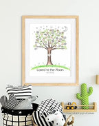 To the Moon and Back Baby Shower Fingerprint Tree, Gender Neutral, 11x14 - Image 6