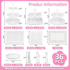 VISCOO 36 Pack Cupcake Stand, Dessert Table Display Set,Tiered Tray Stand - Image 2