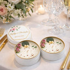 Personalized Candle Wedding Favors – Scented Custom Soy Wax Thank You Gifts with Dried Flowers – Custom Names & Date – Elegant Tin Gift (10-20-30-40-50-100 Bulk Options) - Image 5