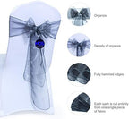 Pack of 100 Organza Chair Sashes for Wedding & Event Décor – Silver Grey - Image 3
