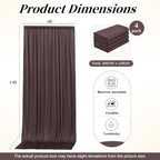 20ft x 15ft Brown Backdrop Curtains, Wrinkle Free Drapes Back Drop Cloth - Image 6