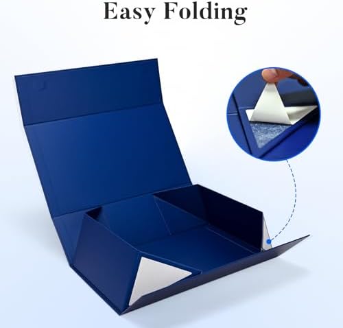 LIFELUM Blue Magnetic Gift Box for Groomsmen Presents, 14"x8.5"x4.5" - Image 3