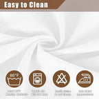 Fitable 2 Pack White Faux Linen Tablecloths Rectangle 60x84 Inch - Image 4