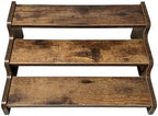 3-Tier Rustic Wood Cupcake Stand & Dessert Display Riser with Handles by Unknown