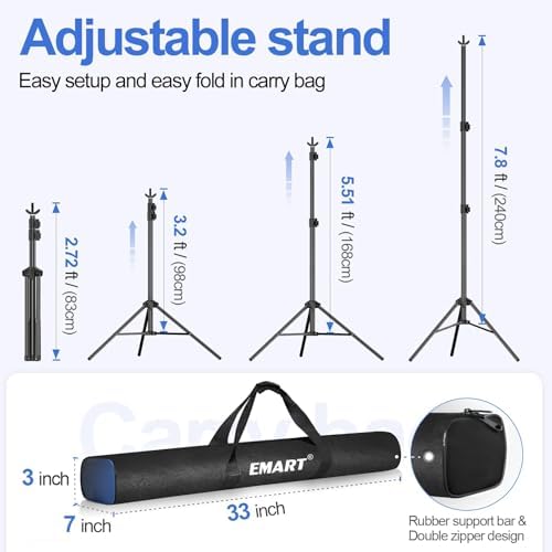 EMART Backdrop Stand 10x7.8FT Adjustable Back Drop Stand for Party Events - Image 3