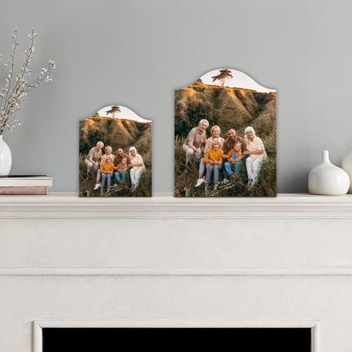 Buy4Wall Custom Desktop Photo Panel Print with Easel - Personalized Gifts for Woman Man Bachelorette - Arch Shape Tabletop Picture Frame Customized Photo Print - 5x7 inches - Image 5