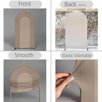 Ripples Arch Backdrop Cover Spandex Background for Baby Birthday Baby Shower Wedding Party Decoration (Brown Ripples,7.2x4ft) - Image 3