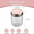 novelinks 8 oz Plastic Mason Jars and Clear Plastic Jars with Lids 8 oz - Image 2