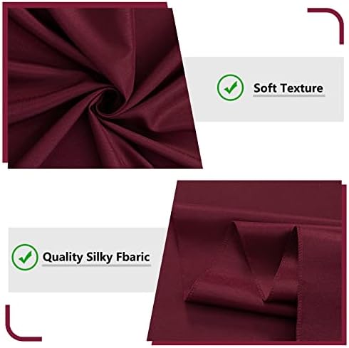 Burgundy Backdrop Curtains for Parties, Weddings, Stage, 10ft x 10ft, 2PCS - Image 6