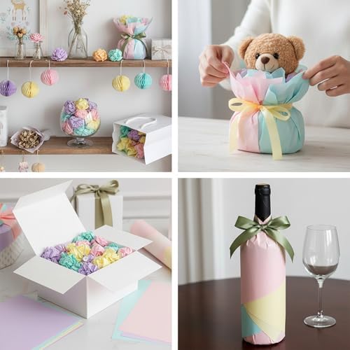 500 Sheets Pastel Tissue Paper Bulk 15 x 20 Inch for Fall Classroom Crafts - Image 6