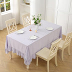 Table Cloth, Lavender White Gingham, Square 60"x60" - Image 2