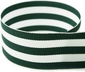 USA | American Made 5/8” Hunter Green & White Taffy Striped Grosgrain Ribbon - 100 Yards by TheRibbonFactory%C2%AE
